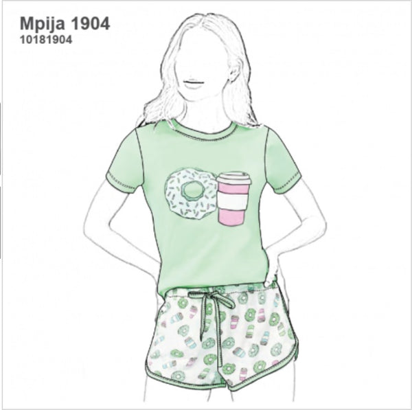 Pijama conjunto short mujer – Bobina Manta